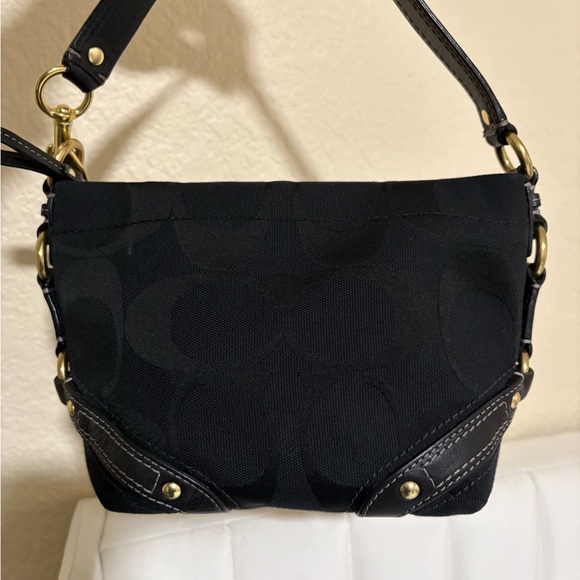Coach Handbags - Coach Black Signature Shoulder Bag